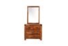 Picture of Test No Order - PHILIPPE 4 DRW Dressing Table with Mirror (Rustic Java Colour) - Dressing Table with Mirror