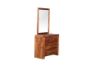 Picture of Test No Order - PHILIPPE 4 DRW Dressing Table with Mirror (Rustic Java Colour) - Dressing Table Only