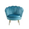 Picture of Test No Order - EVELYN Curved Flared Accent Velvet Chair (Blue)