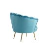 Picture of Test No Order - EVELYN Curved Flared Accent Velvet Chair (Blue)