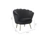 Picture of Test No Order - EVELYN Curved Flared Accent Velvet Chair (Black)