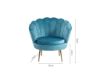 Picture of Test No Order - EVELYN Curved Flared Accent Velvet Chair (Blue)