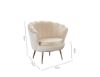 Picture of Test No Order - EVELYN Curved Flared Accent Velvet Chair (Beige)