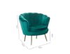 Picture of Test No Order - EVELYN Curved Flared Accent Velvet Chair (Green)