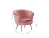 Picture of Test No Order - EVELYN Curved Flared Accent Velvet Chair (Pink)