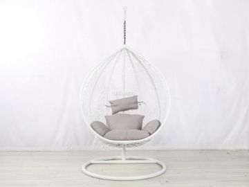 Picture of Test No Order - ALBURY Outdoor Rattan Hanging Egg Chair (White)