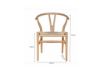 Picture of Test No Order - WISHBONE Solid Beech Wood Y Replica Chair (Natural)