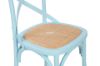 Picture of Test No Order - ALBION Solid Beech Cross Back Dining Chair with Rattan Seat (Blue)