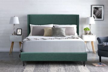 Picture of Test No Order - POOLE Bed Frame (Green Velvet) - Queen