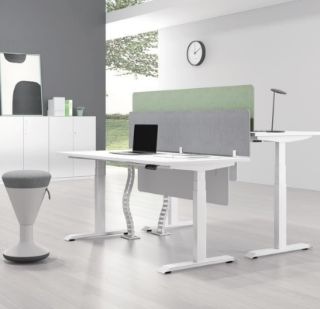 Picture of Test No Order - UP1 Adjustable Height Straight Desk Top (White) - 150cm