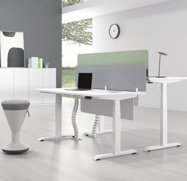 Picture of Test No Order - UP1 Adjustable Height Straight Desk Top (White) - 150cm