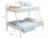 Picture of Test No Order - STELLA Steel Frame Single-Double Bunk Bed (White)