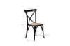 Picture of Test No Order - ALBION Solid Beech Cross Back Dining Chair with Rattan Seat (Black)