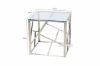 Picture of Test No Order - LELLA Square Clear Glass Side Table (Silver)