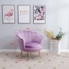 Picture of Test No Order - EVELYN Curved Flared Accent Velvet Chair (Violet/Purple)