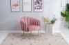 Picture of Test No Order - LISTON Curved Flared Accent Chair (Pink Velvet)