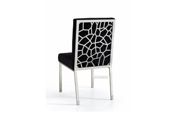 Picture of Test No Order - MARCANO Velvet Dining Chair with Silver Stainless Steel Frame (Grey)