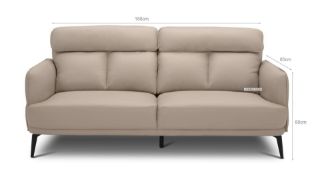 Picture of Test No Order - SIKORA 3+2+1 Genuine Leather Sofa Range *Beige - 3 Seat