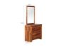 Picture of Test No Order - PHILIPPE 4 DRW Dressing Table with Mirror (Rustic Java Colour) - Dressing Table Only