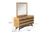 Picture of Test No Order - BARBADOS 7 DRW Dressing Table (Reclaimed Timber)