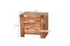 Picture of Test No Order - PHILIPPE Acacia Wood 2-Drawer Bedside Table (Rustic Java Colour)