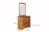 Picture of Test No Order - SARA 3-Drawer Solid Acacia Wood Dressing Table with Mirror