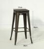 Picture of Test No Order - TOLIX Replica Bar Stool H76 with Rustic Elm Seat