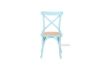 Picture of Test No Order - ALBION Solid Beech Cross Back Dining Chair with Rattan Seat (Blue)