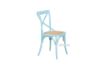 Picture of Test No Order - ALBION Solid Beech Cross Back Dining Chair with Rattan Seat (Blue)