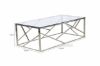 Picture of Test No Order - LELLA Rectangle Clear Glass Coffee Table (Silver)