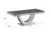 Picture of Test No Order - NUCCIO 120 Marble Top Stainless Steel Coffee Table (Dark Grey)