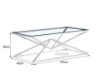 Picture of Test No Order - PYRAMID 120 Stainless Steel Coffee Table (Silver)