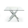 Picture of Test No Order - DALLAS 160 Glass top Stainless Dining Table (Silver)