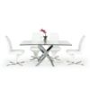 Picture of Test No Order - DALLAS 160 Glass top Stainless Dining Table (Silver)