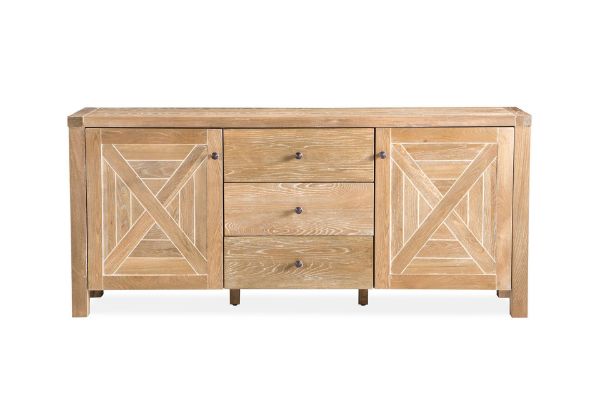 Picture of Test No Order - CORSICA 2 Door 3 Drawer Oak Veneer Buffet (Natural Wash)