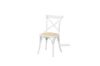 Picture of Test No Order - ALBION Solid Beech Cross Back Dining Chair with Rattan Seat (White)