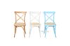 Picture of Test No Order - ALBION Solid Beech Cross Back Dining Chair with Rattan Seat (White)