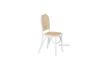 Picture of Test No Order - SYDNEE Solid Beech Rattan Back and Seat Dining Chair (White)