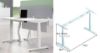 Picture of Test No Order - UP1  150/160/180 HEIGHT ADJUSTABLE STRAIGHT DESK *WHITE TOP WHITE BASE - 180 Top 695-1185mm Adjustable