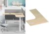 Picture of Test No Order - UP1 150/160 L-SHAPE Adjustable Height Desk (Oak Top White Base)