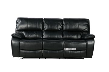 Picture of Test No Order - PASADENA Reclining Sofa (Black) - 3 Seat with Drop Down Console (3RRC)