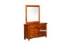 Picture of Test No Order - RIVERWOOD 6 DRW Dressing Table and Mirror (Rustic Pine)