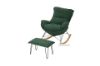 Picture of Test No Order - LOBSTER Fabric Rocking Chair With Footstool (Green)