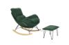 Picture of Test No Order - LOBSTER Fabric Rocking Chair With Footstool (Green)