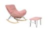 Picture of Test No Order - LOBSTER Fabric Rocking Chair With Footstool *Pink