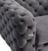 Picture of Test No Order - VIGO 3/2/1 Seater Chesterfield Tufted Velvet Fabric Sofa Range (Grey)