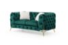 Picture of Test No Order - VIGO 3/2/1 Seater Chesterfield Velvet Tufted Sofa Range (Emerald Green)