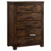 Picture of Test No Order - VENTURA 5 Drawer Tallboy (Oak)