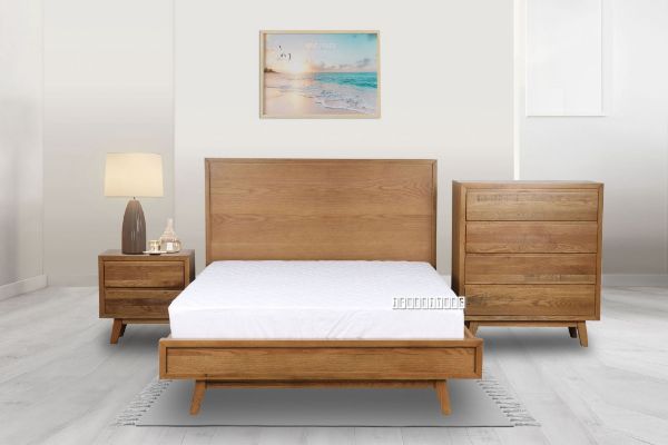 Picture of Test No Order - RETRO Oak Bed Frame in Queen/Super King Size (Maple Colour)