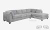 Picture of Test No Order - NEWTON Fabric Sectional Sofa (Light Grey) - Facing Left with Ottoman